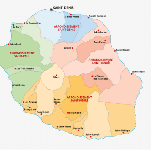 La Réunion map